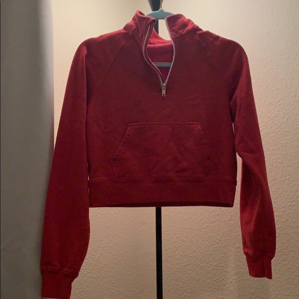 Brandy Melville Red Quarter zip!